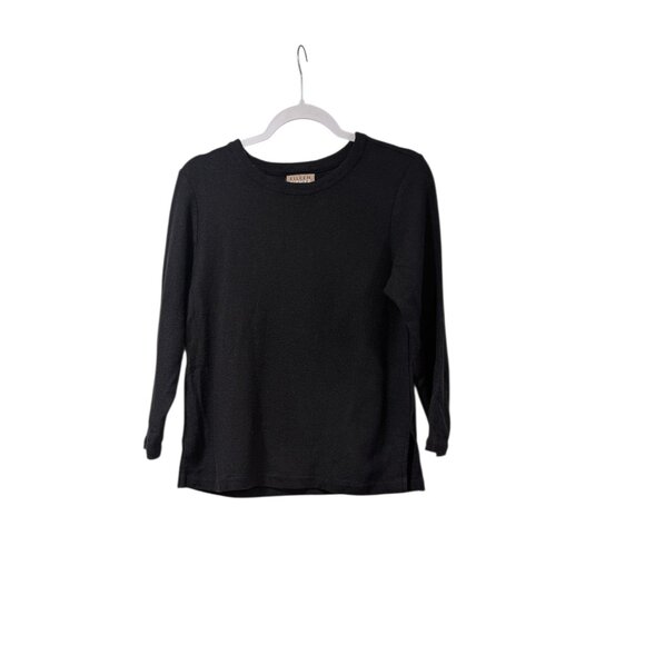 Eileen Fisher Sweaters - Eileen Fisher Black 100% Wool Round Neck Sweater Sz S